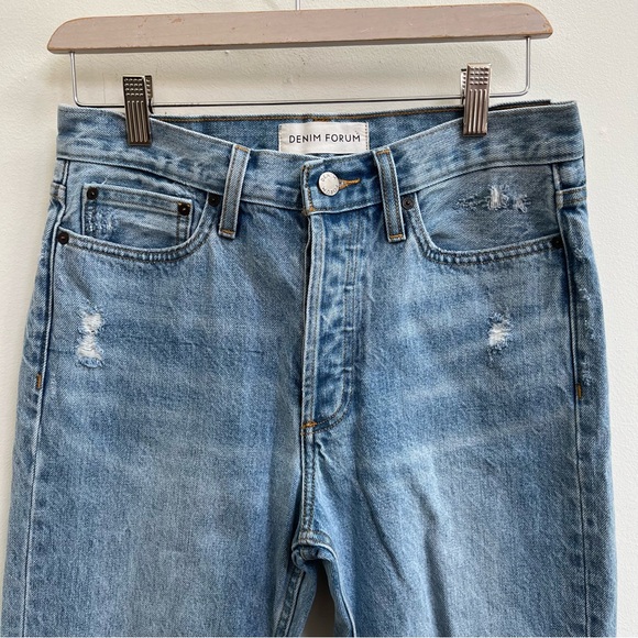Aritzia Denim Forum The Ex-Boyfriend Jean Distressed 100% Organic Cotton Size 27 - Picture 3 of 7
